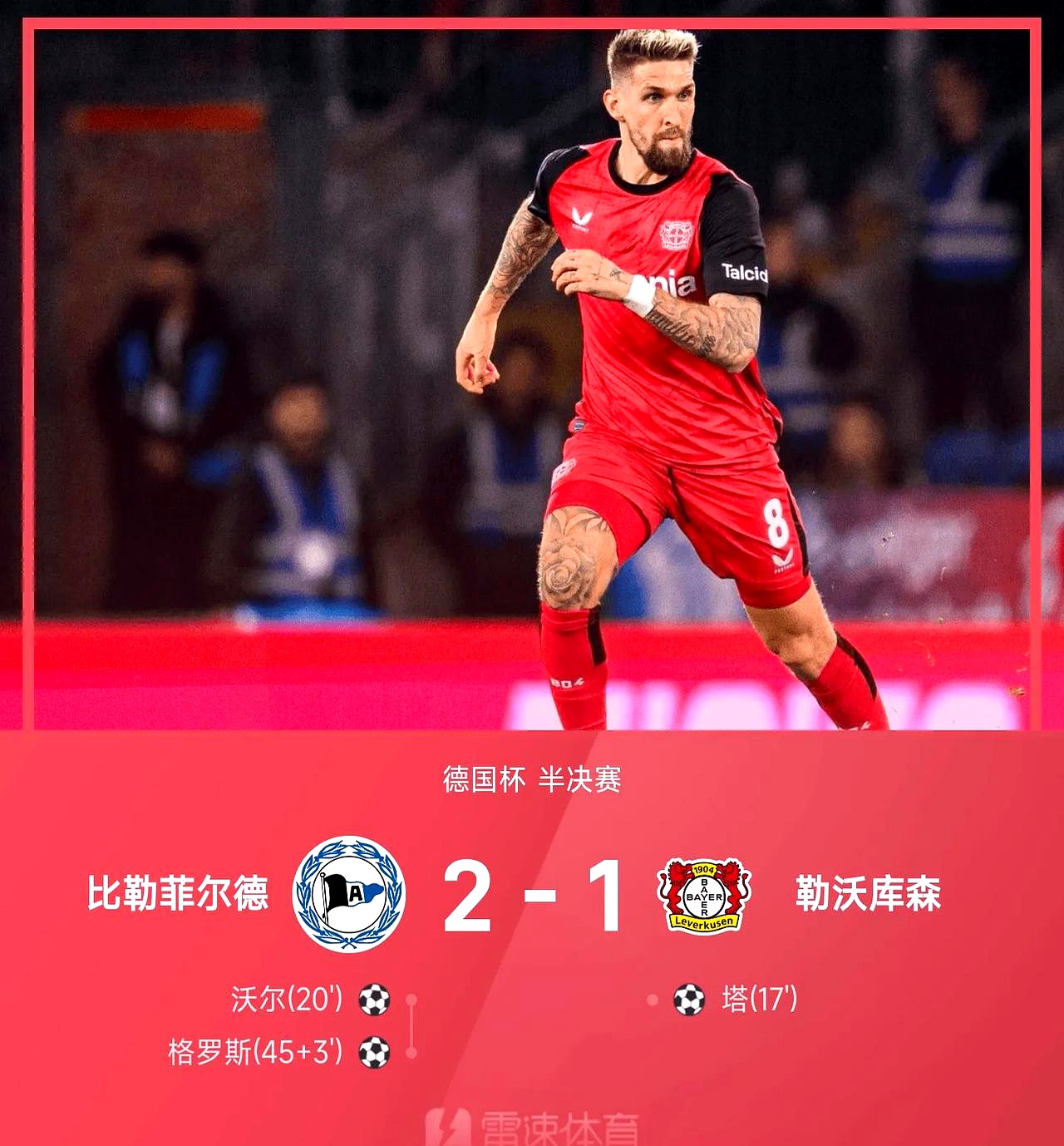 勒沃库森队遭遇连败，教练组震动
